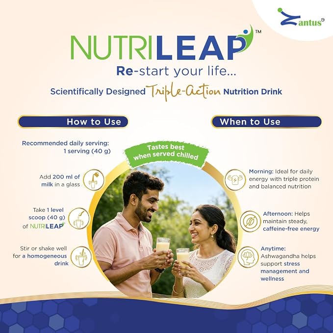 Balanced Nutrition Supplement Drink with Ashwagandha for better Strength, Stamina and Mood | 200 gm | Vanilla